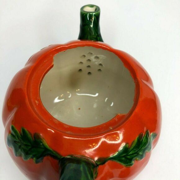 Vintage Maruhon Ware Tomato teapot hand painted tea pot and lid Occupied Japan - Picture 9 of 10